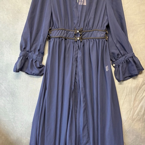 HaoDuoYi  Sheer Maxi Dress Duster XXL Witchy Goth Fairy Vamp Lingerie RUNS SMALL - Picture 6 of 11